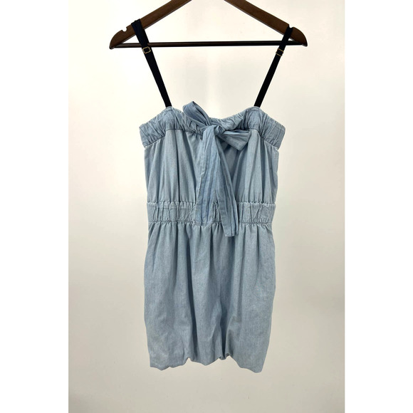J. Crew Denim Mini Dress Blue Women's Size XS 100% Cotton - Picture 1 of 6